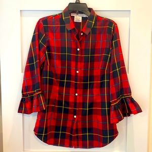 Gretchen Scott holiday blouse Size L